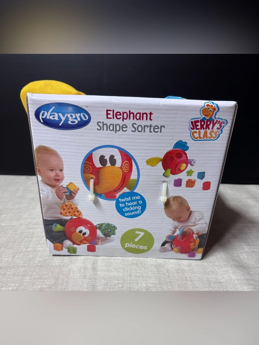PLAYGRO - Baby Red Elephant Shape Sorter Toy - Kids Learning Toy